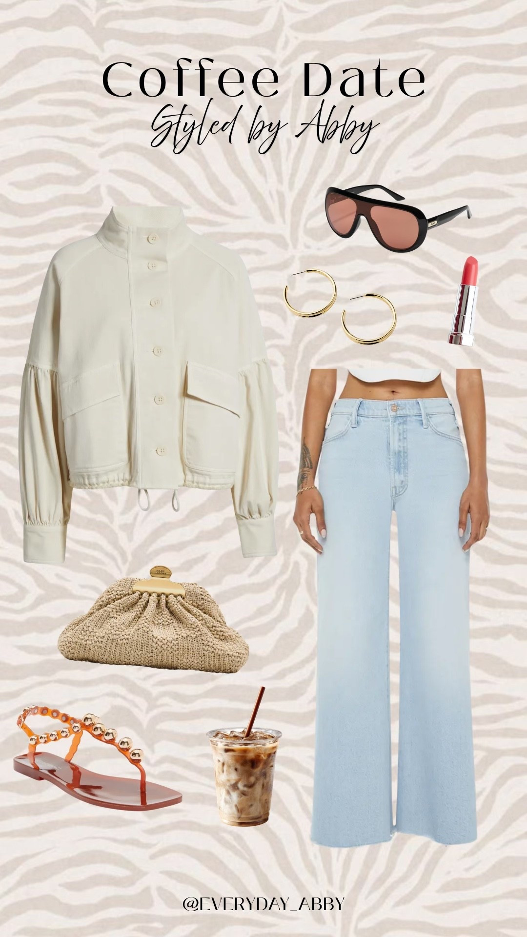 The perfect look for a coffee date - all from Nordstrom! Loving the claw clip detail on the clutch 😍✨

#LTKgrwm #LTKootd