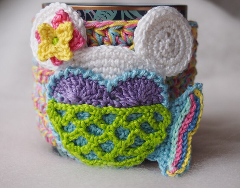 Mermaid Cup Cozy Mouse Crochet Pattern, Spring Decoration. - Etsy | Etsy (US)