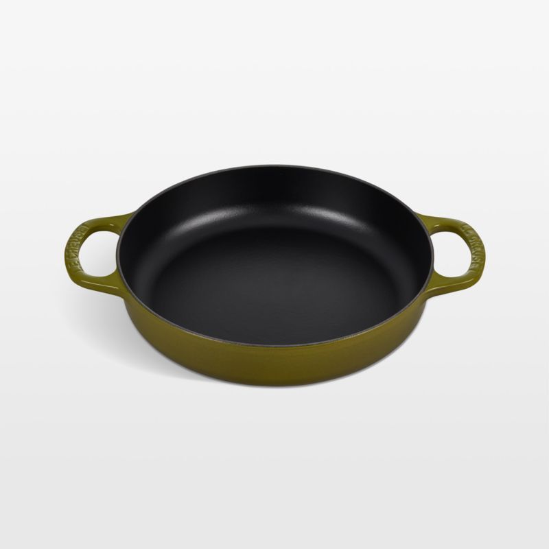 Le Creuset Olive 11" Signature Everyday Pan | Crate & Barrel | Crate & Barrel