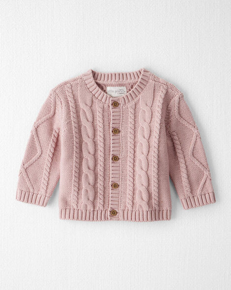 Baby Girl Organic Cotton Cable Knit Cardigan | Carter's Inc