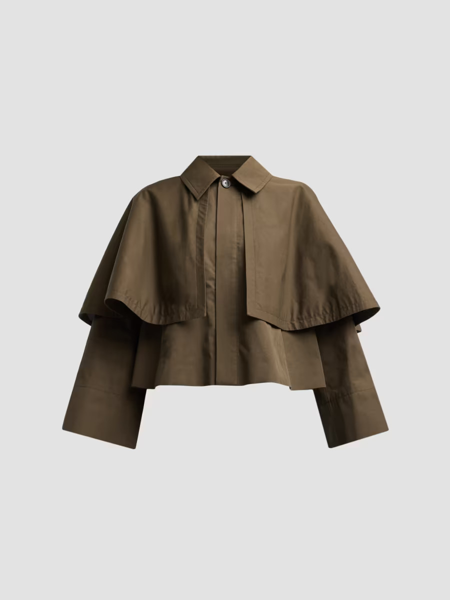 Women's The Paddock Cape Jacket - Military Green - Size Large | Saks Fifth Avenue