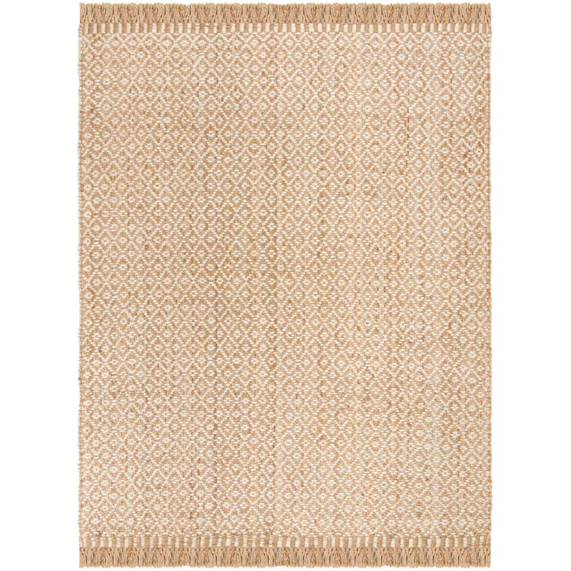 Nicholson Geometric Handmade Flatweave Jute/Sisal Natural/Ivory Area Rug | Wayfair North America