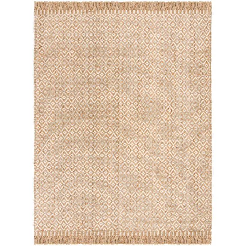 Nicholson Geometric Handmade Flatweave Jute/Sisal Natural/Ivory Area Rug | Wayfair North America