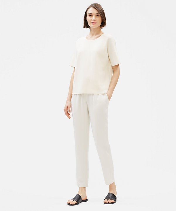 Silk & Organic Cotton Box-Top | Eileen Fisher