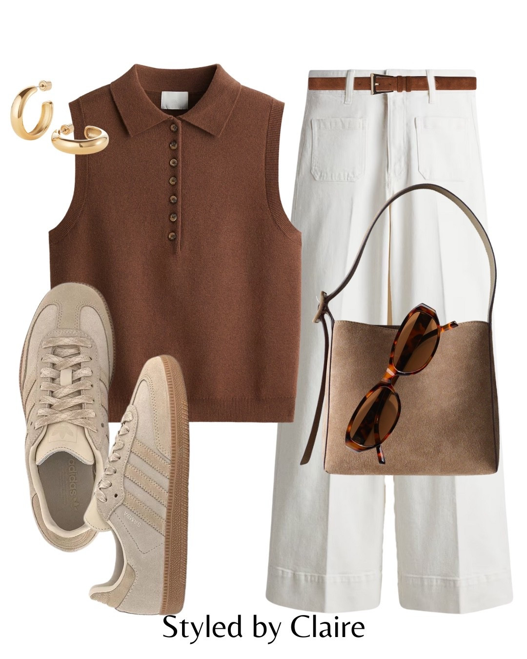 Brown & Suede🍪
Tags: h&m knit polo sweater denim jeans cream pocket detail suede belt adidas samba og trainers neutral sunglasses tote mango fashion autumn summer inspo outfit ideas chic women’s style city break Barcelona Dubai capsule wardrobe basics 

#LTKsummer #LTKstyletip