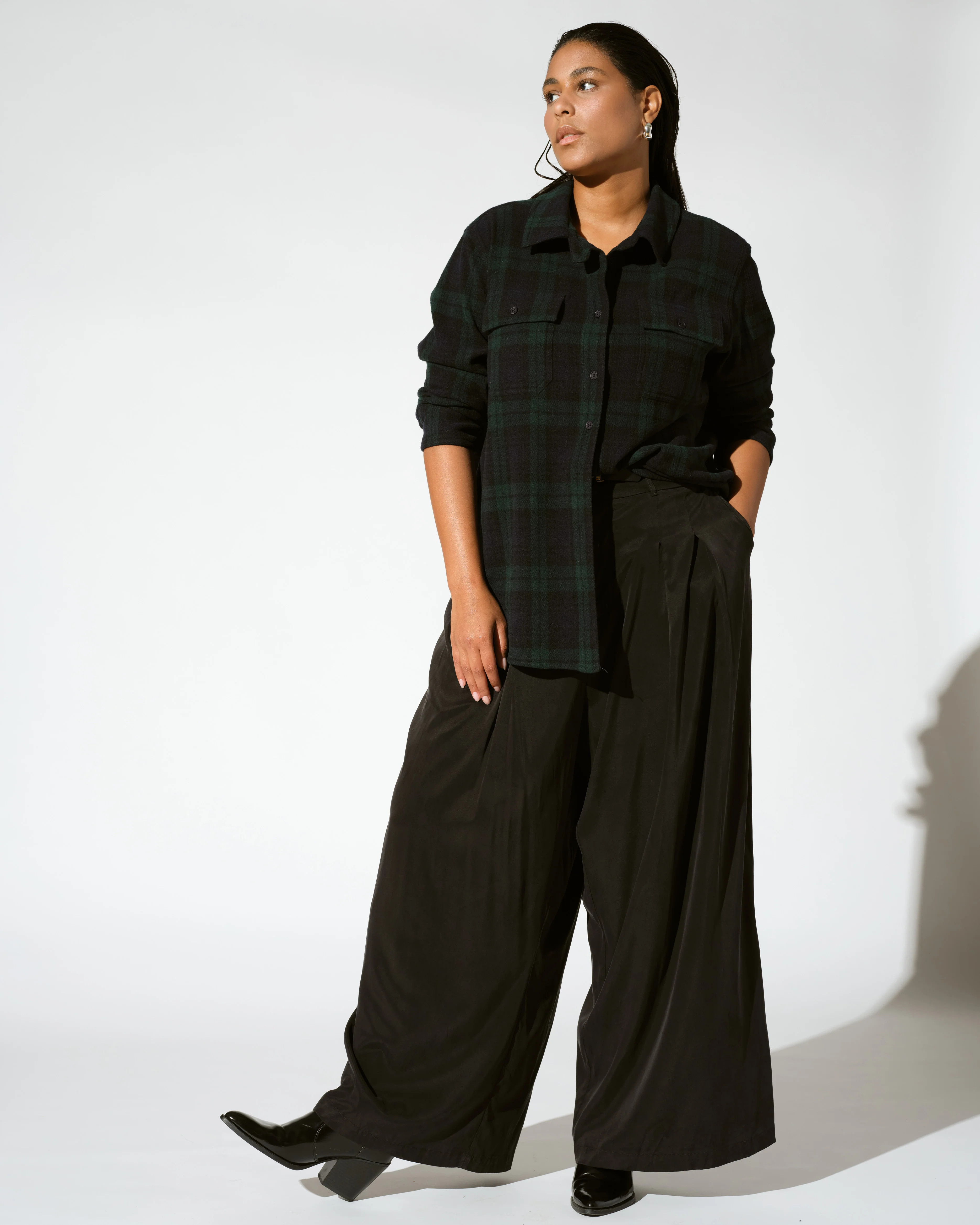 Cooling Cupro Wide Leg Pant - Black | Universal Standard