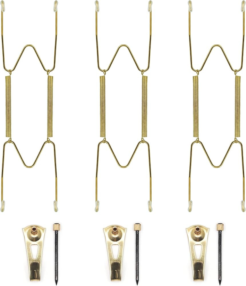 PHS - Plate Hangers for The Wall - Decorative Plate Holder Set for 7-10 Inch Plates - 3 Pack Stai... | Amazon (US)