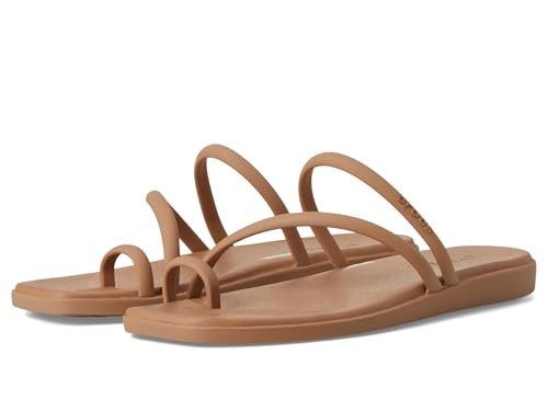 Crocs Women's Miami Toe Loop Sandal Milk Chocolate 10 Medium | Amazon (US)