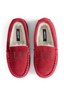 Kids Suede Leather Moccasin Slippers | Lands' End (US)