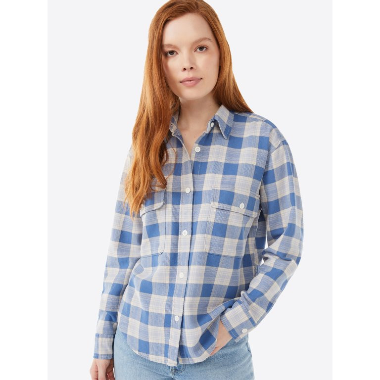 Free Assembly Women’s Long Sleeve Work Shirt | Walmart (US)