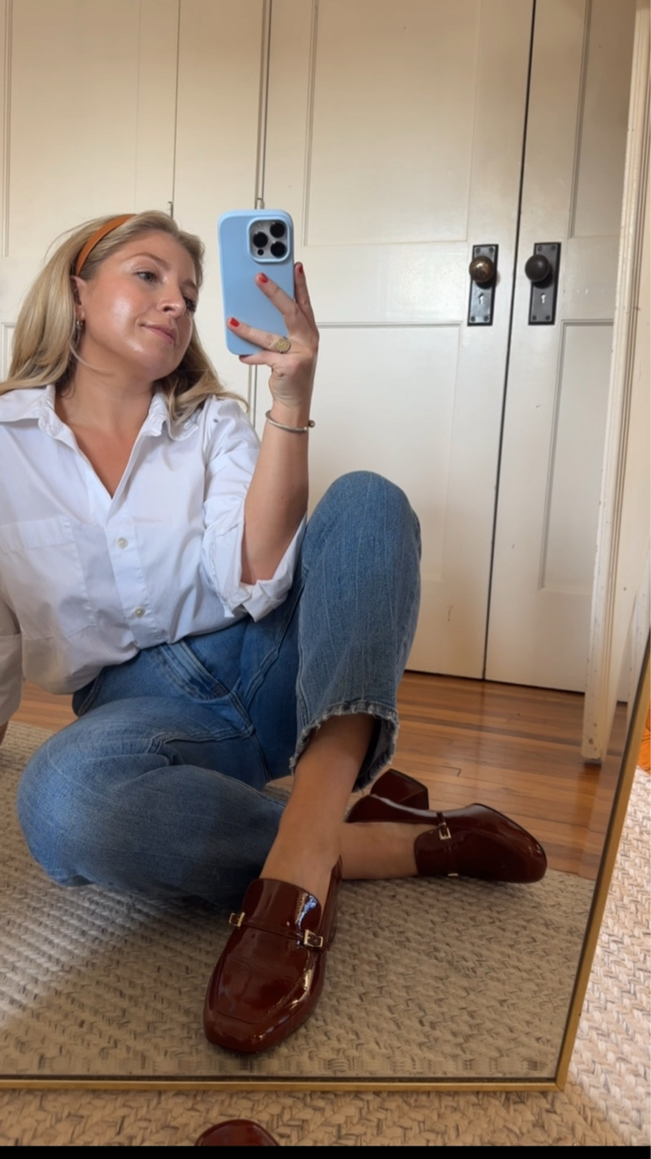 Basic white button down fall outfit fashion over 30 

#LTKFindsUnder50 #LTKSeasonal #LTKStyleTip