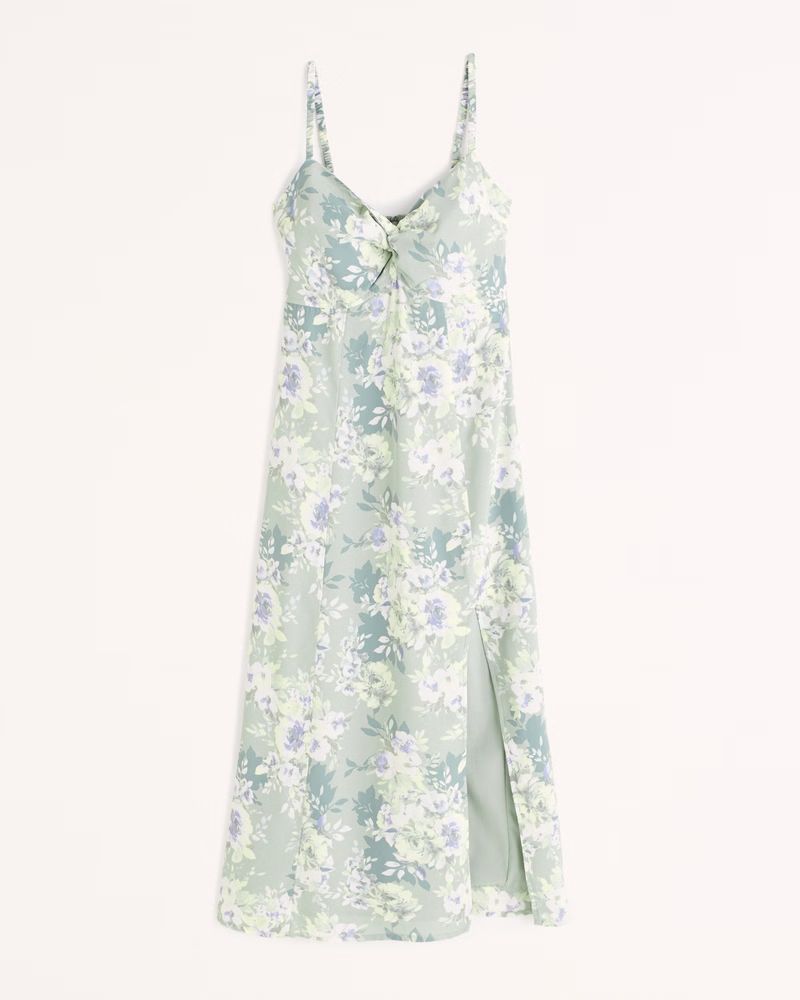 Twist-Front Midi Dress | Abercrombie & Fitch (US)