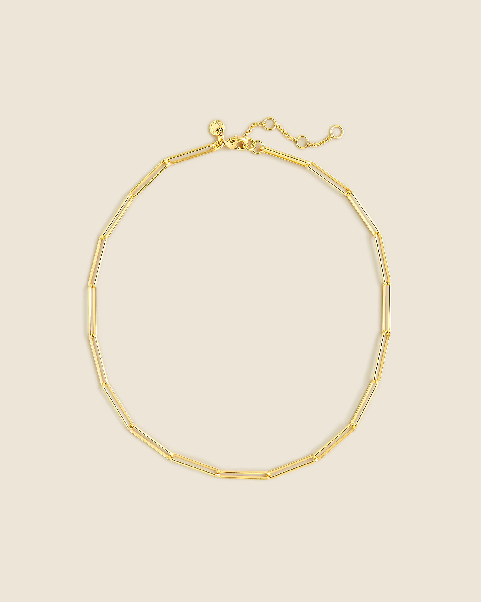 Dainty gold-plated paper-clip collar necklace | J. Crew US