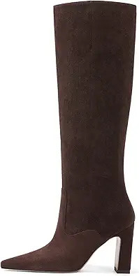 Lovee Cosee Women's Knee High Boots 2025 Chunky Block Heel Square Toe with Side Zipper Fall Winte... | Amazon (US)