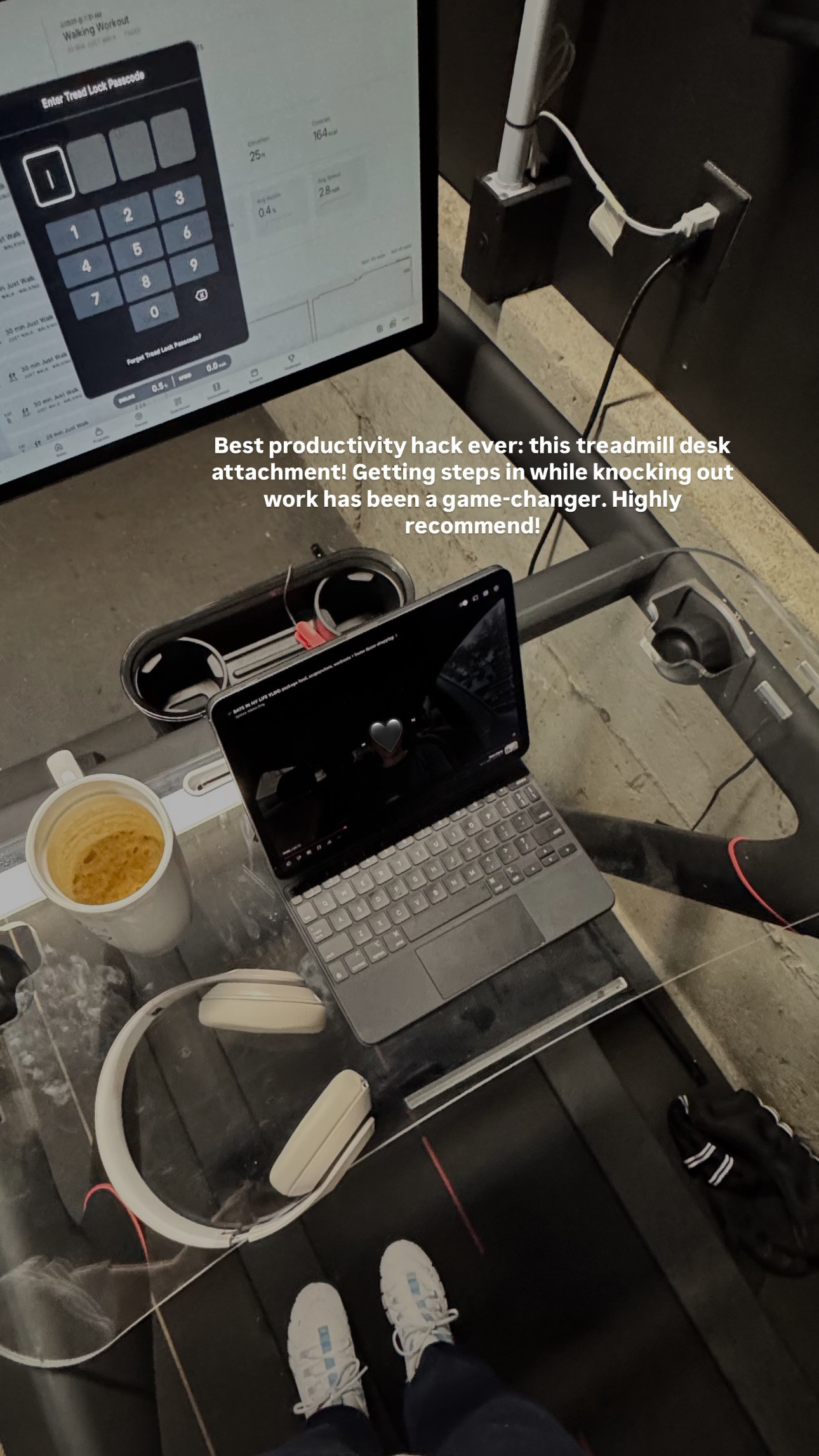 This treadmill desk attachment is the best productivity hack! 💻 

 #LTKActive #LTKFindsUnder100 #LTKFitness