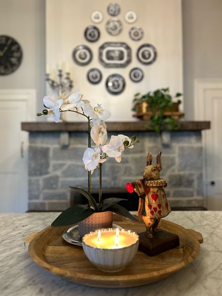 Kitchen island vignette 
Tray styling 
Kitchen decor 

#LTKhome #LTKSeasonal