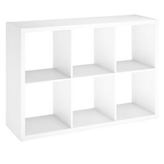 30 in. H x 43.82 in. W x 13.50 in. D White Wood Large 6- Cube Organizer | The Home Depot
