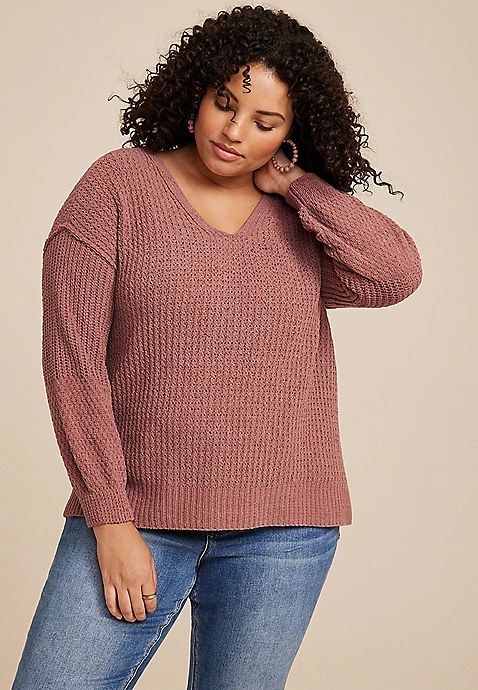 Plus Size Wayfarer Chenille Sweater | Maurices