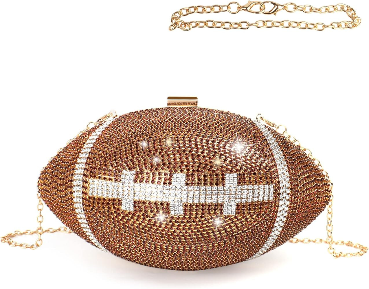 Women's Evening Handbags Rhinestone Basketball Clutch Purse for Women Girls Diamond Basketball Sh... | Amazon (US)