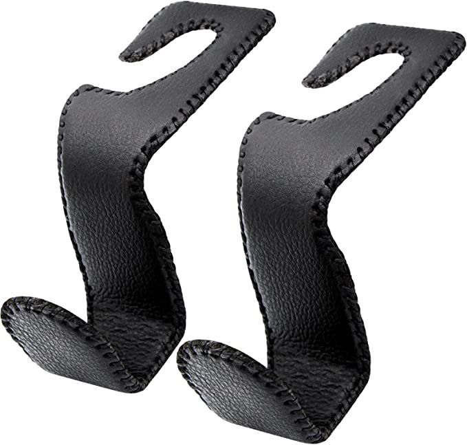 EldHus Headrest Hooks for Purses and Bags, 2 Pack Seat Hooks for Grocery Bag Handbag, Metal Car P... | Amazon (US)