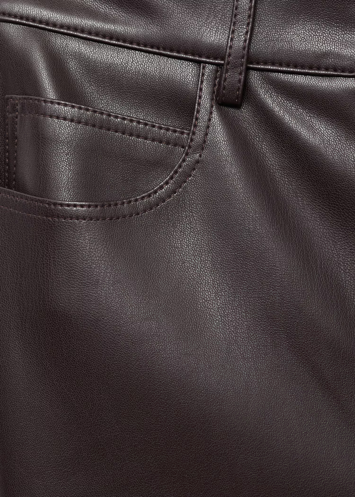 Faux-leather flared trousers | Mango (US/MX/AU)