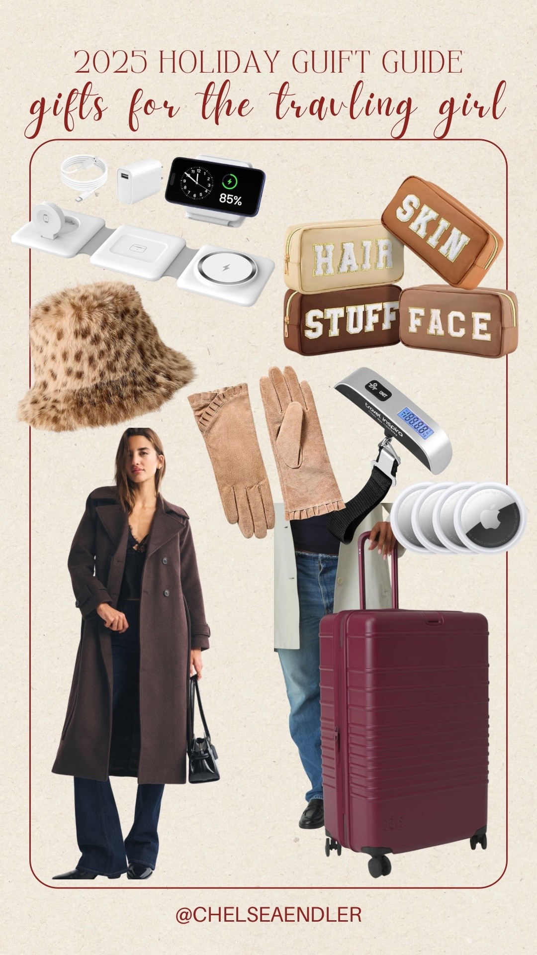 Holiday gift guide for the traveling girl ✈️

#holidaygiftguide #giftguideforher #travelinggirl #travelbag #luggage #beis #luggagescale #airtag #fuaxfur #furhat #trenchcoat #woolcoat #warmcoat #trendycoat #glove #travelchargingdock #techcharger #makeupbag #giftsforher #giftsforgirlfriend #giftsformom

#LTKHoliday #LTKTravel #LTKGiftGuide
