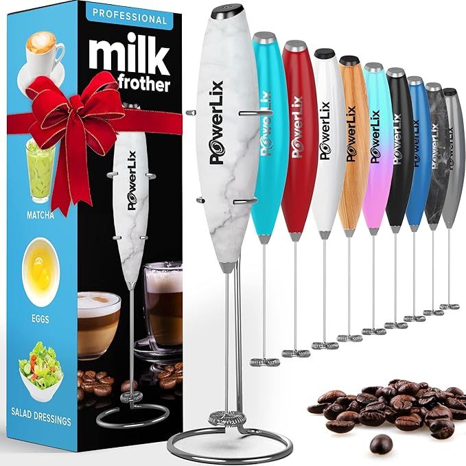 PowerLix Milk Frother Handheld Battery Operated Electric Whisk Foam Maker For Coffee, Latte, Capp... | Amazon (US)