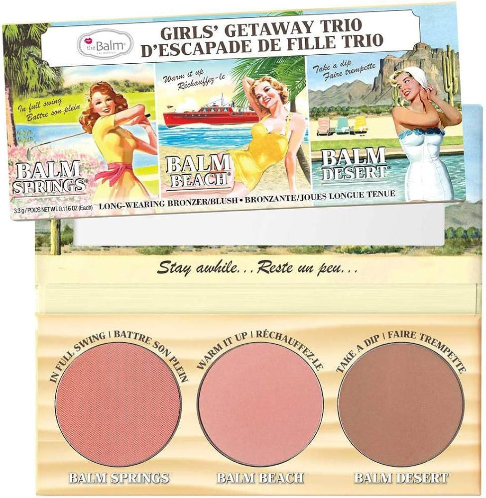 theBalm Highlighting Powder Cheek Palette, Face Sculpting Kit, Fade Resistant Blushes/Bronzers, B... | Amazon (US)