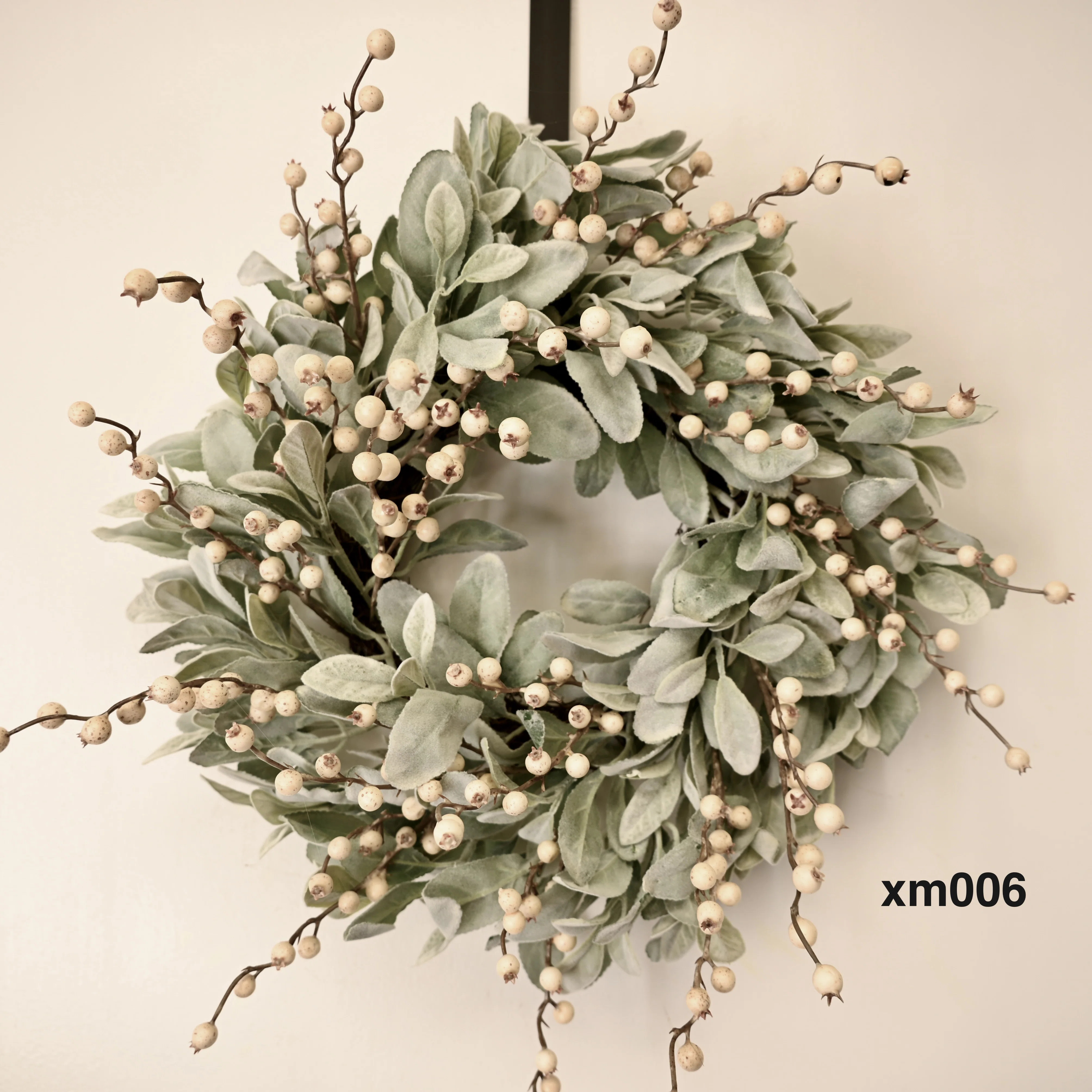 The Holiday Aisle® 18" Farmhouse Christmas Winter Berry Lambs Front Door Wreath | Wayfair | Wayfair North America