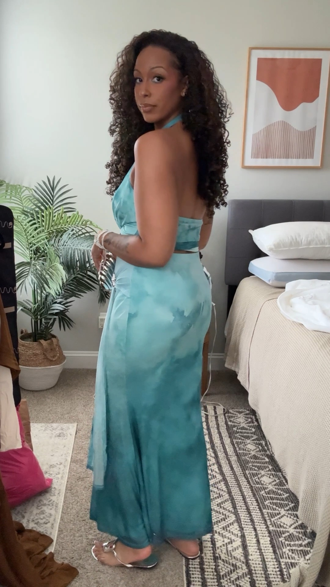 GRWM for a Siren/Mermaid themed bday party to celebrate @satin_escape 🧜🏽‍♀️🐚🌊

