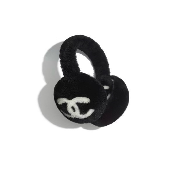 *RARE* CHANEL Classic Black White CC Earmuffs | Poshmark