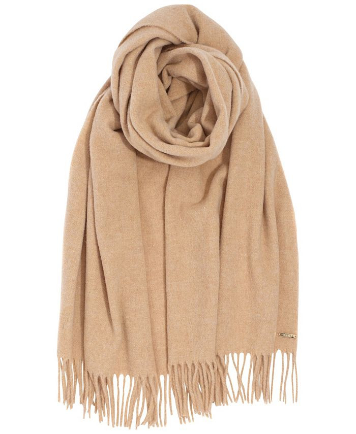 Lauren Ralph Lauren Women's Woven Wool Scarf with Fringe & Reviews - Hats, Gloves & Scarves - Han... | Macys (US)