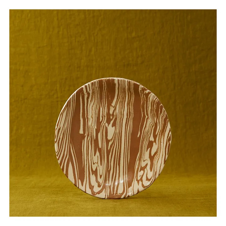 Mixed Clay Plates - Set of 2 | Brown Marble | Smallable