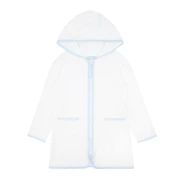 unisex white french terry hooded coverup | minnow