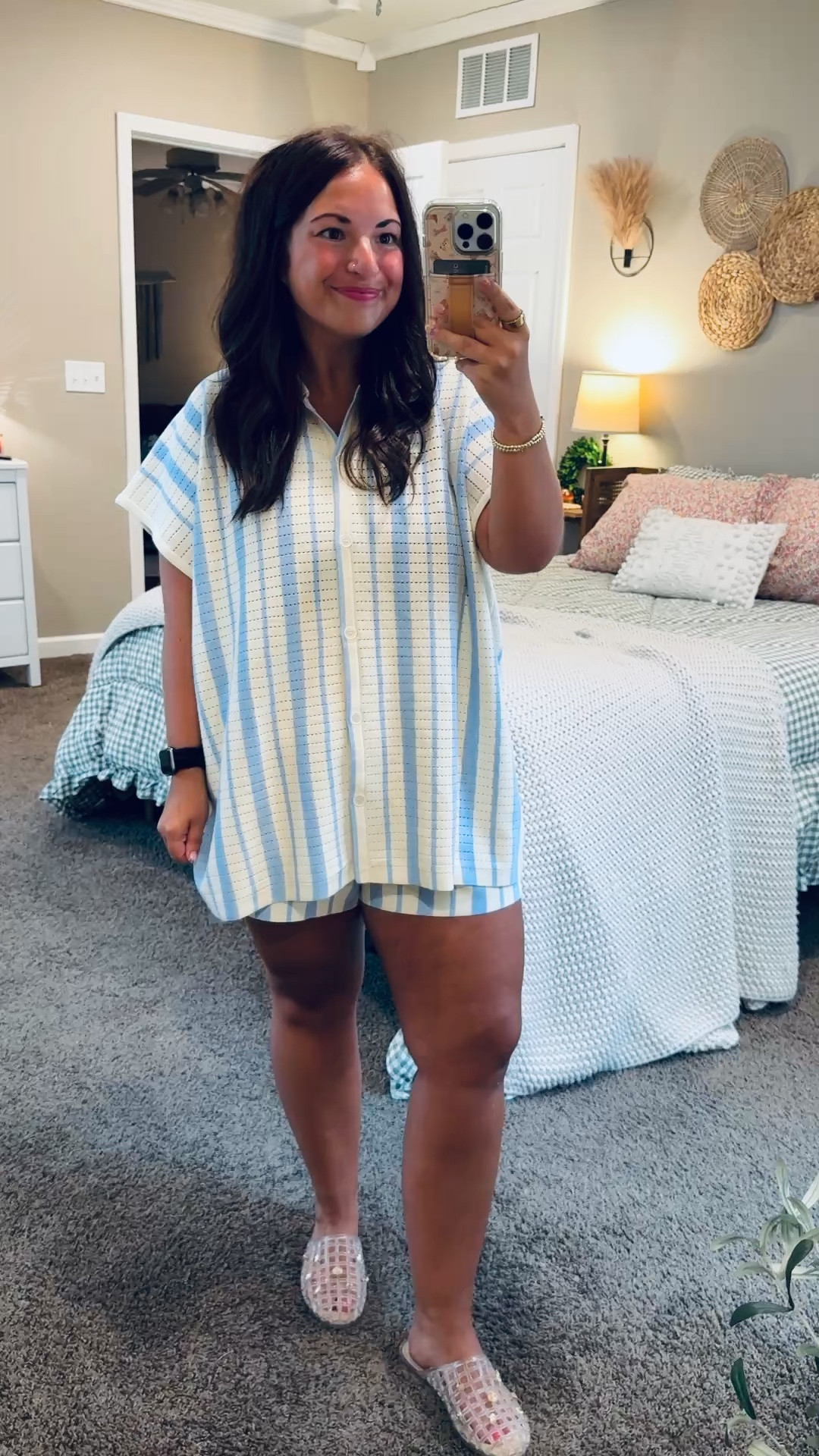 The ultimate beach vacation outfit 🤍 Matching sets make getting dressed effortless, and this one is perfect for staying cool while still looking put together.


jelly flats: fit true to size // wearing a 5
set: fits true to size // wearing an XL 

 #LTKootd #LTKMidsize