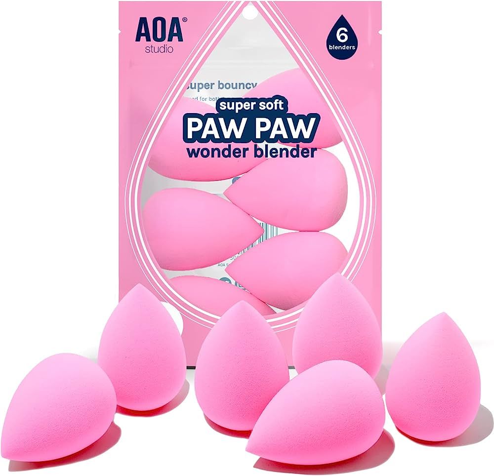 AOA Studio Collection Makeup Sponge Set Makeup Blender Latex Free and High-definition Set of 6 Ma... | Amazon (US)