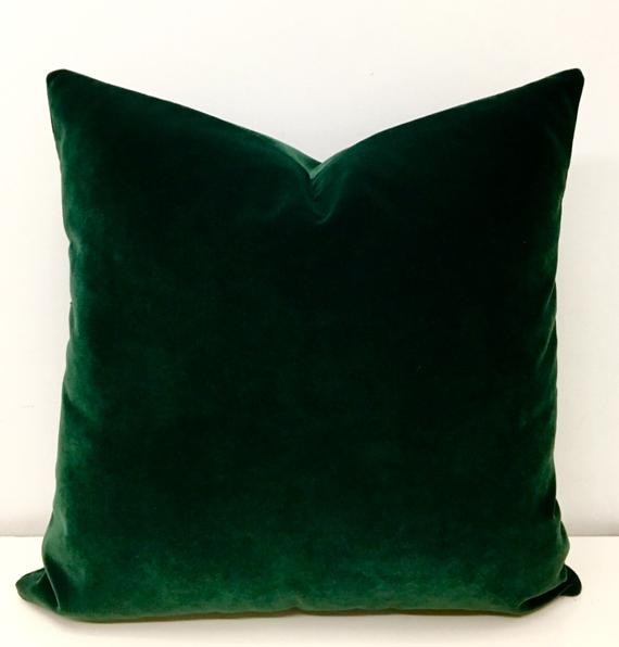 Luxury Dark Green Velvet Throw Pillow, Velvet Pillow Cover, Green Pillows, Decorative Velvet Pill... | Etsy (US)