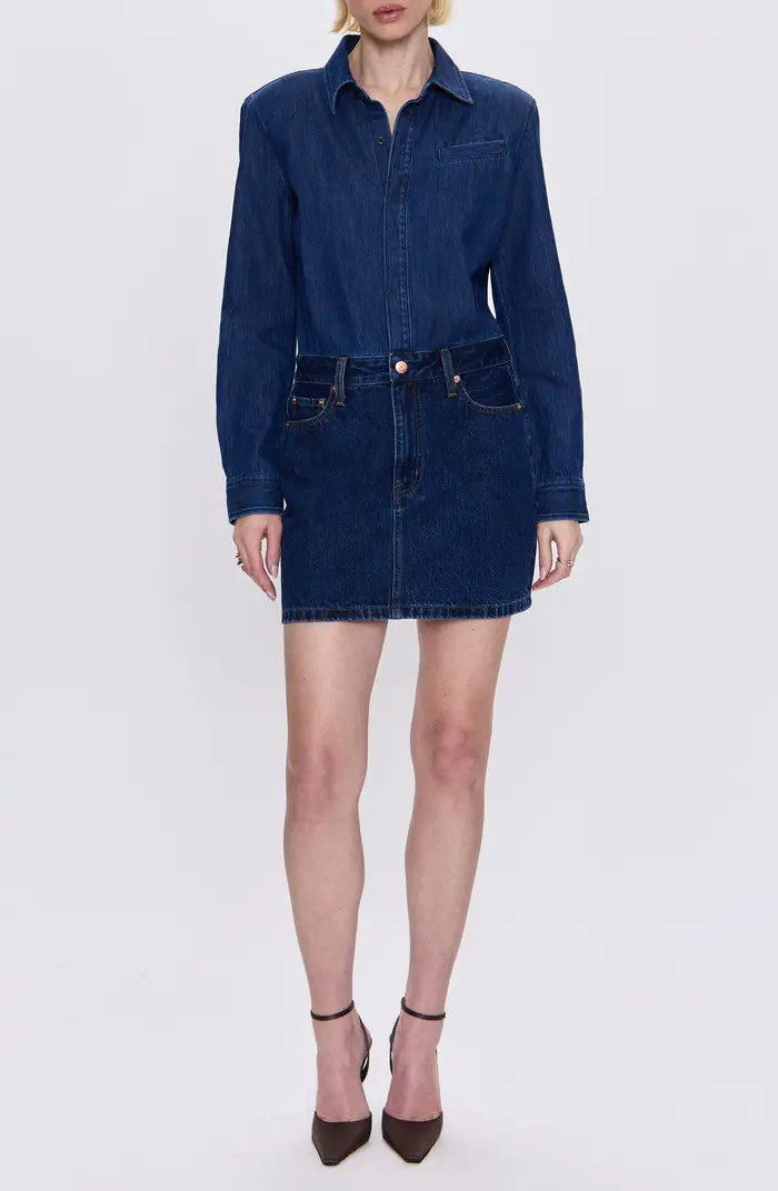 Pixie Long Sleeve Denim Minidress | Nordstrom