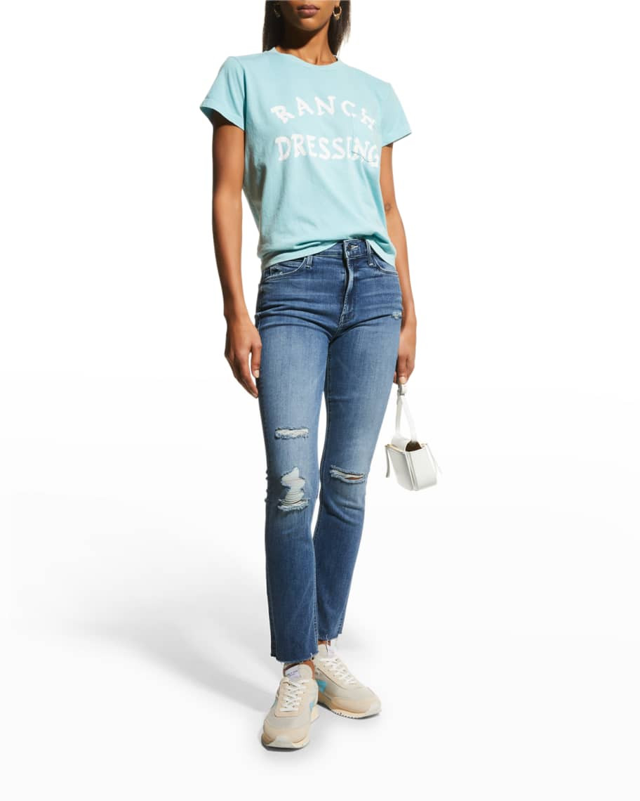 MOTHER Boxy Goodie Goodie Pocket Tee | Neiman Marcus