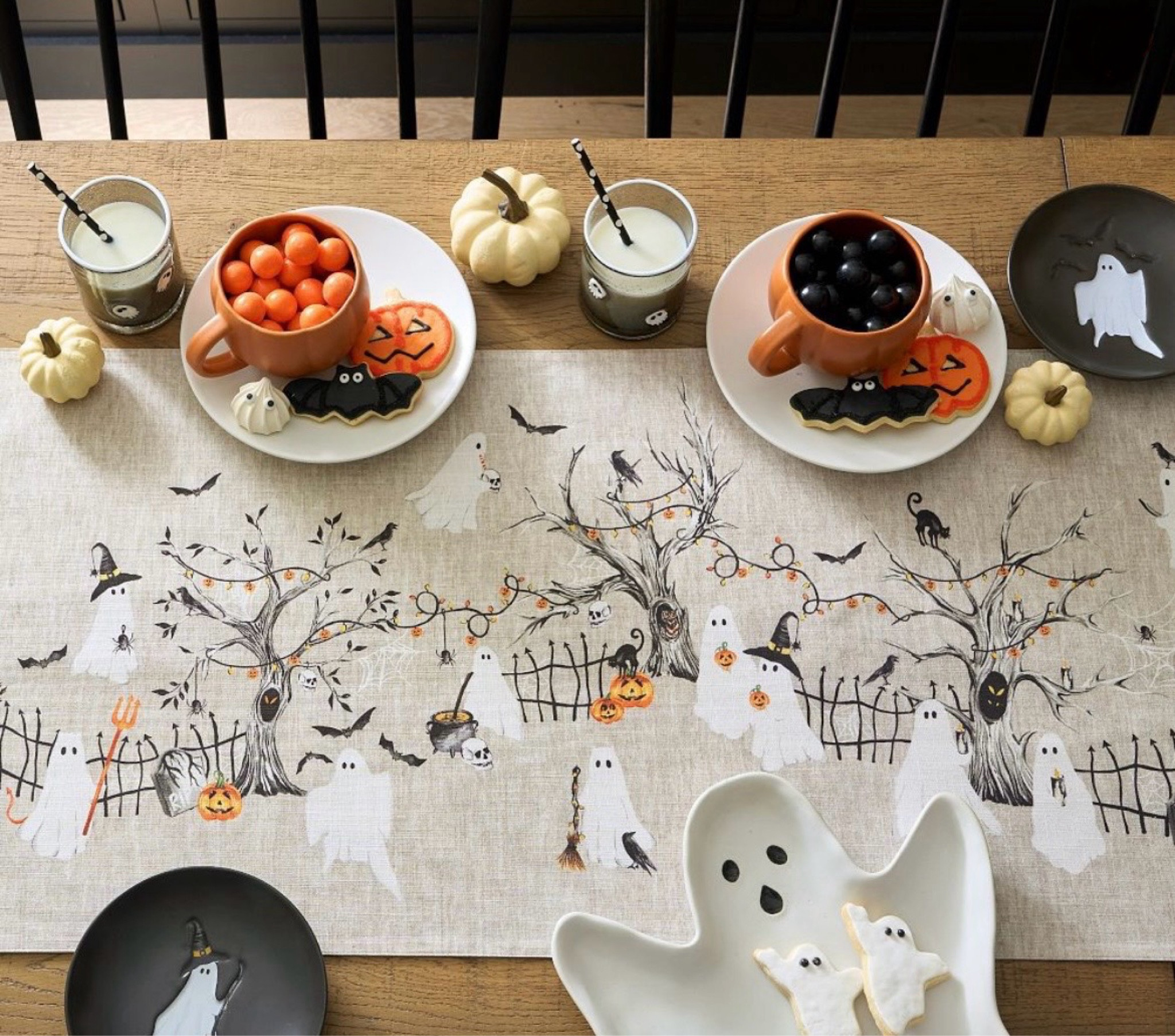 Halloween table must have from pottery barn🎃👻

Serving platter, ghost, skeleton cups, pumpkin mug, Halloween table runner, ghost plates 

#LTKHalloween #LTKHome #LTKHoliday