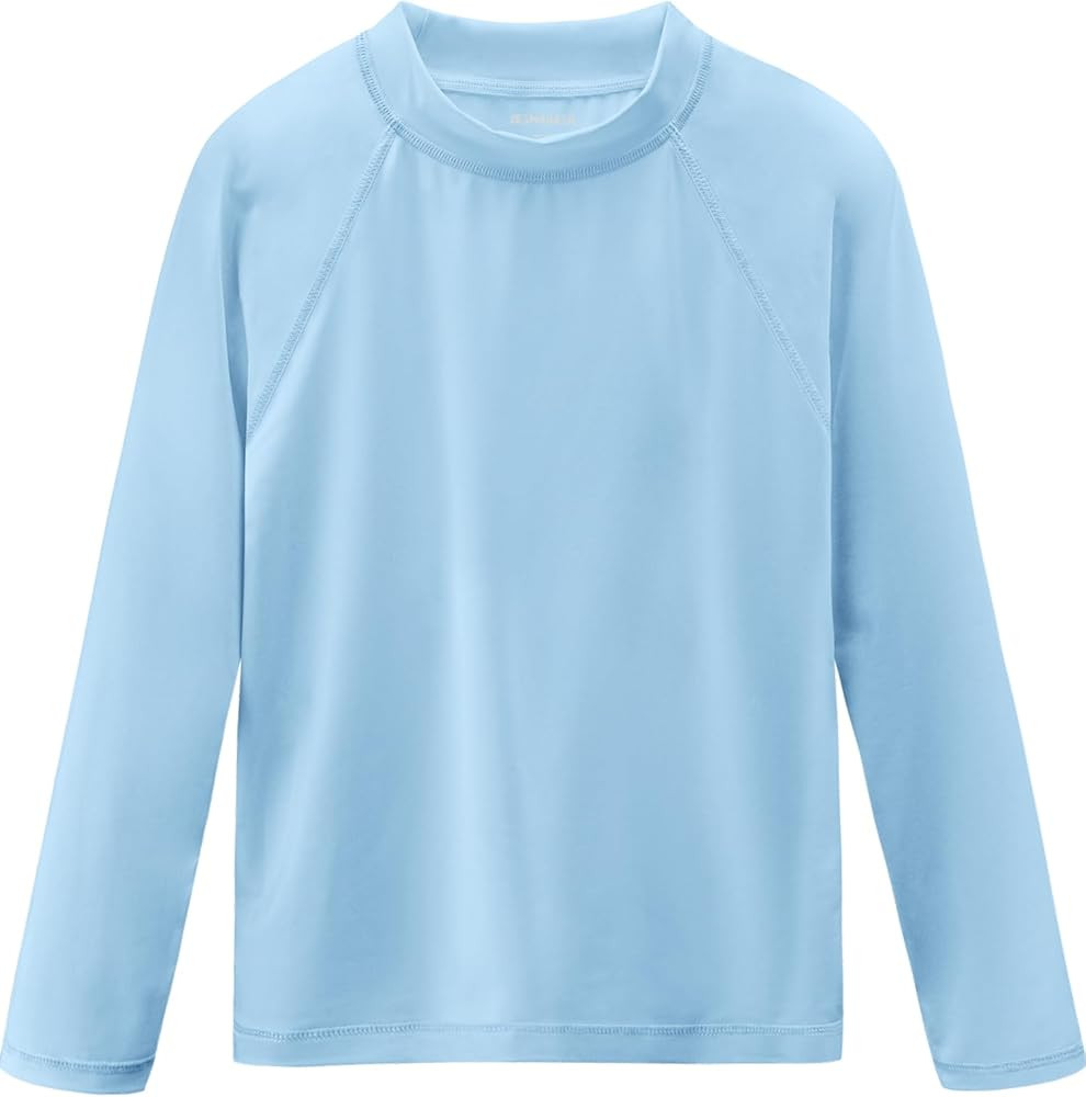 Boys Rash Guard Swim Shirts Long Sleeve UPF 50+ Swimwear Youth Kids Sun Protection SPF Water Surf... | Amazon (US)