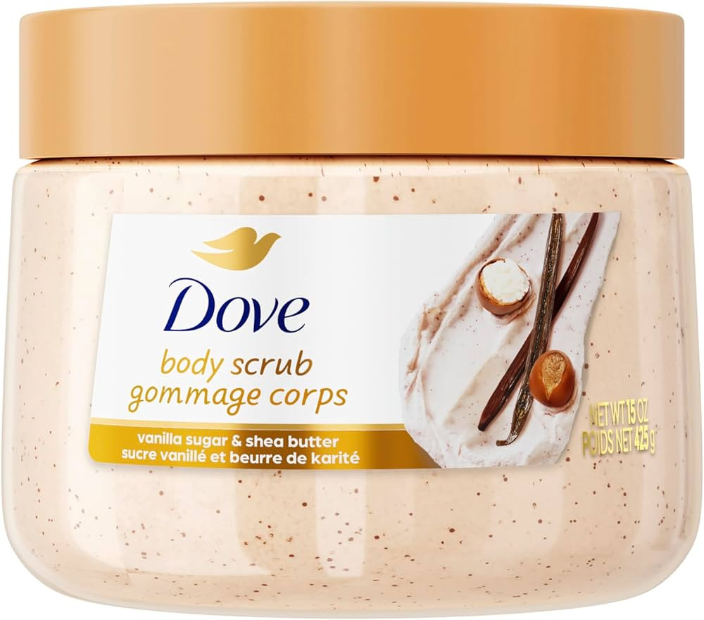 Dove Vanilla Sugar & Shea Butter Body Scrub Exfoliates and Deeply Nourishes for Smooth, Radiant S... | Amazon (US)