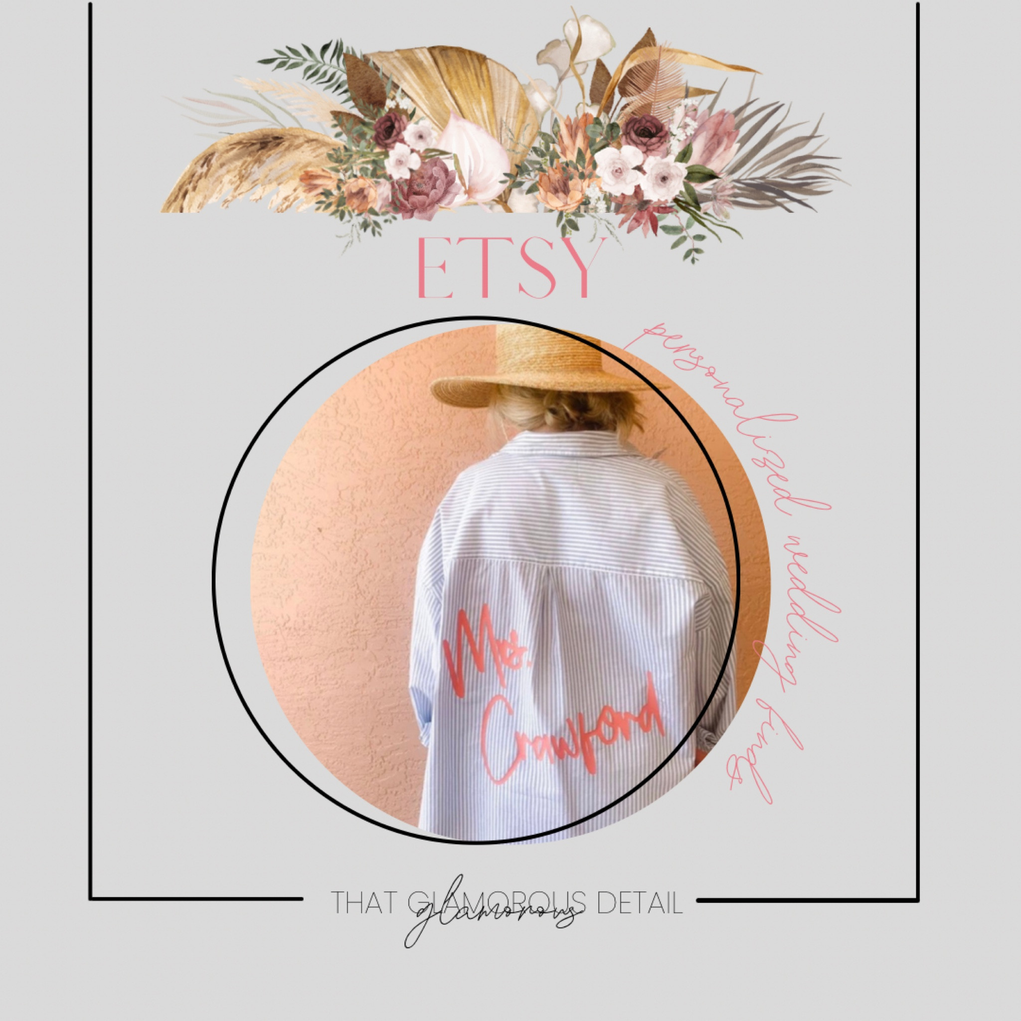Etsy offers the most chic personalized wedding items for you as the bride to be or as a gift for the new Mrs. 

Shop my personalized wedding finds here at That Glamorous Detail 

#etsyfinds #etsy #shopsmall #personalizedgifts #weddinggiftidea #bridalshower #LTKGiftGuide 

#LTKstyletip #LTKwedding