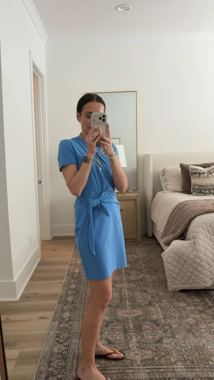 Target blue dress, size S. 
spring dress, wrap dress, everyday dress, summer dress, annabrstyle

#LTKOver40 #LTKootd