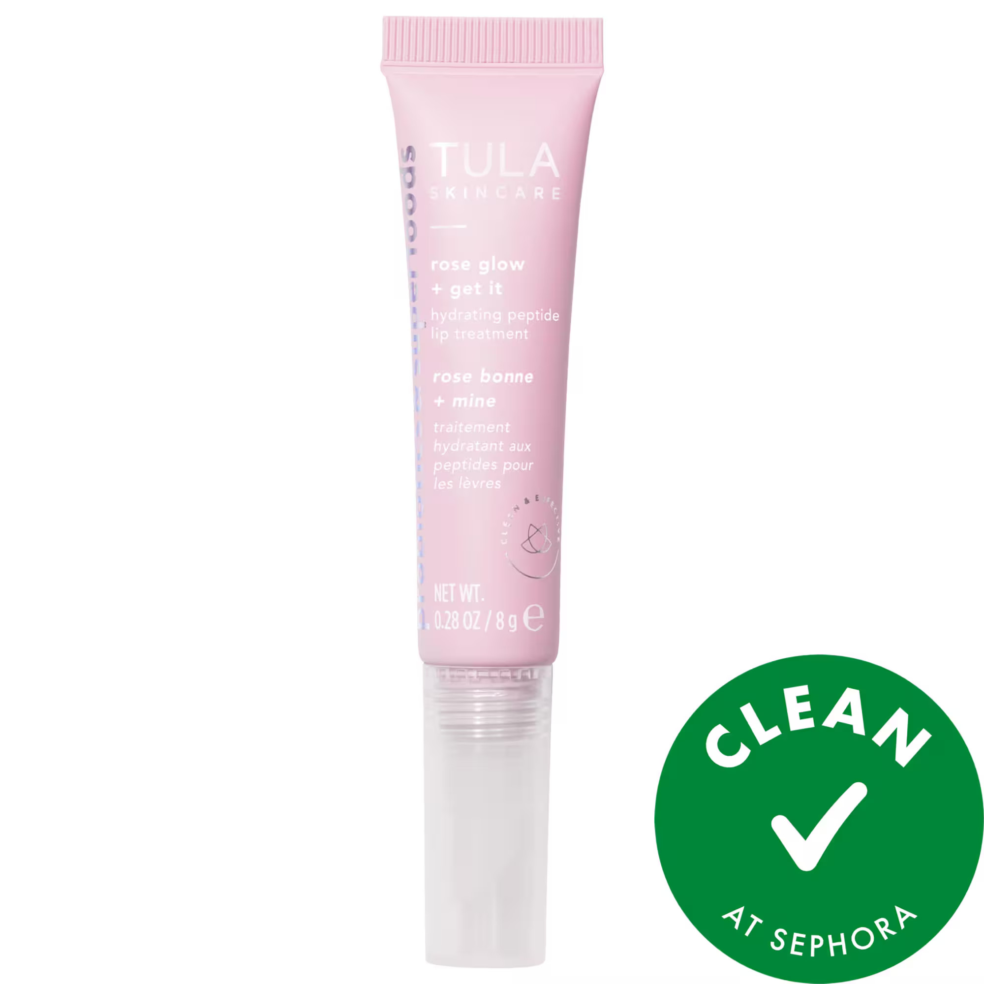 TULA Skincare Rose Glow + Get It Hydrating Peptide Lip Treatment 0.28 oz / 8 g | Sephora (US)