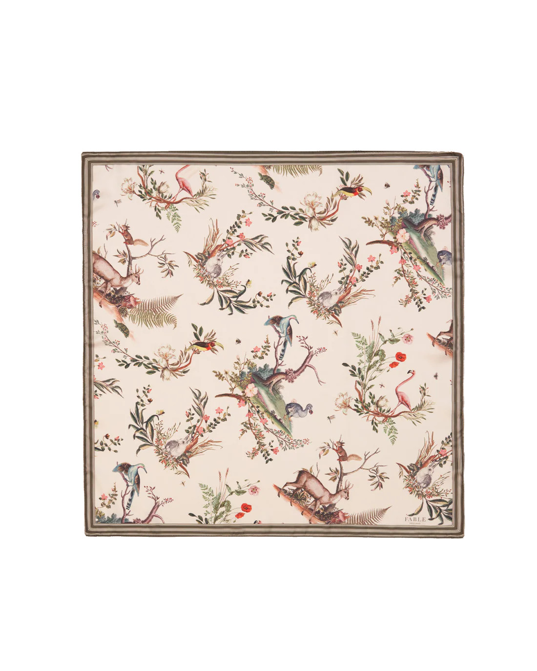 Shop Toile de Jouy Scarf | Vintage Botanical Inspired | Fable England | Fable England