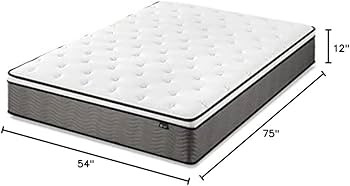 ZINUS 12 Inch Support Plus Pocket Spring Hybrid Mattress / Extra Firm Feel / Heavier Coils for Du... | Amazon (US)