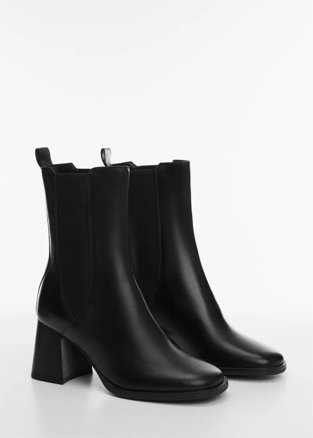 Heel leather ankle boot -  Women | Mango USA | MANGO (US)