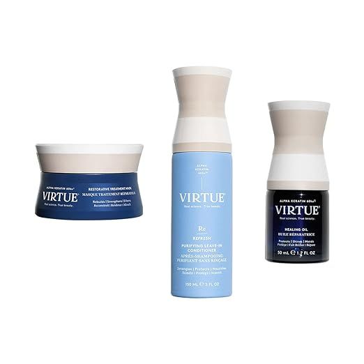 VIRTUE Air Dry Essentials | Repair, Hydrate, Add Shine for Easy Air Dried Hair | Amazon (US)