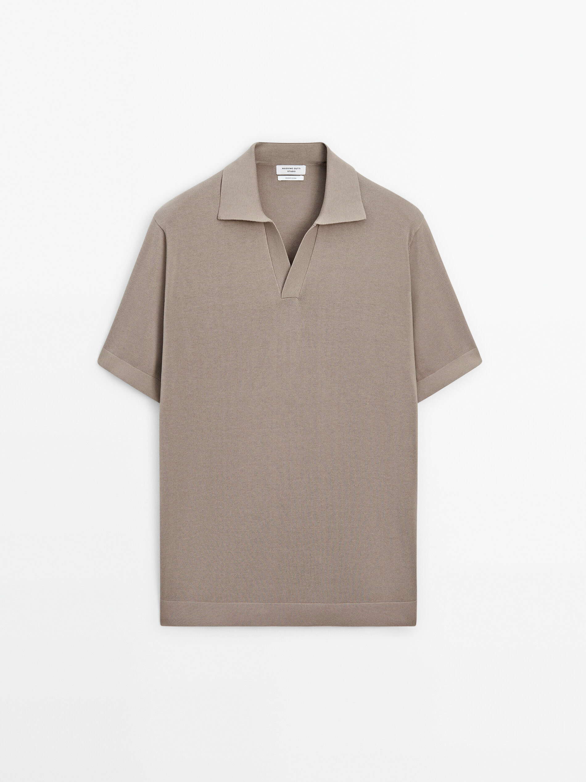 Knit short sleeve polo shirt - Studio | Massimo Dutti US